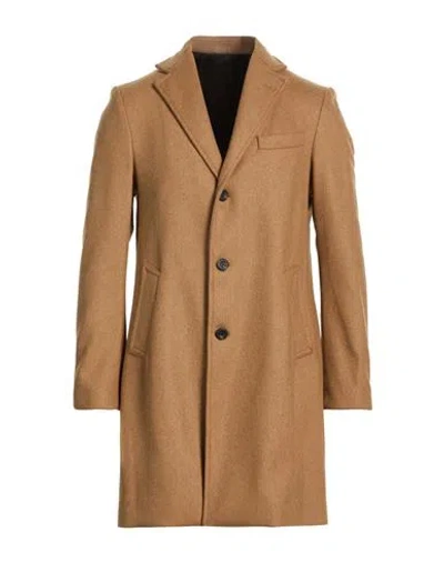 Messagerie Man Coat Camel Size 38 Virgin Wool, Polyamide, Cashmere In Brown