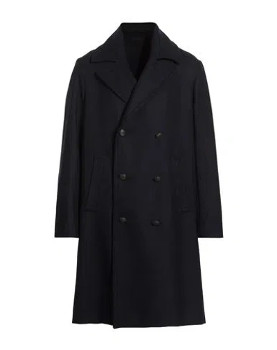 Messagerie Man Coat Midnight Blue Size 38 Virgin Wool, Polyamide, Cashmere