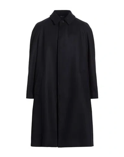 Messagerie Man Coat Midnight Blue Size 38 Wool, Polyamide, Cashmere In Black