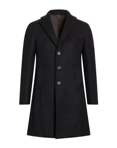 Messagerie Man Coat Midnight Blue Size 46 Wool, Polyester, Cashmere, Pashmina