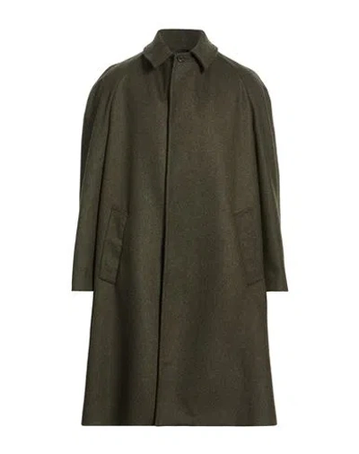 Messagerie Man Coat Military Green Size 38 Wool, Polyamide, Cashmere