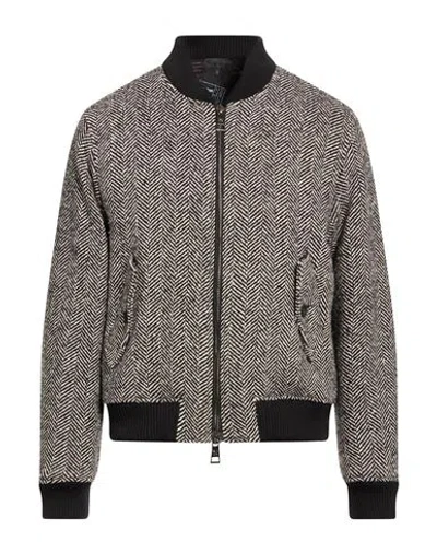 Messagerie Man Jacket Black Size 40 Wool, Polyester, Alpaca Wool, Cashmere In Gray