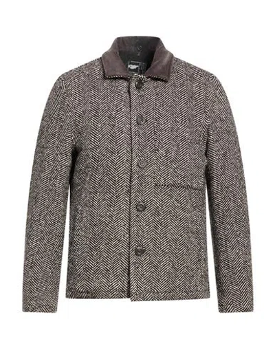 Messagerie Man Jacket Black Size 46 Wool, Polyester, Alpaca Wool, Cashmere In Gray