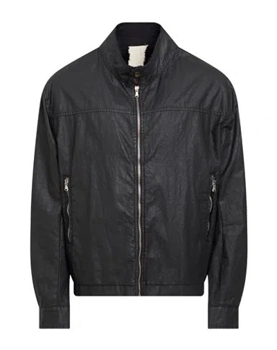Messagerie Man Jacket Black Size L Linen, Polyurethane