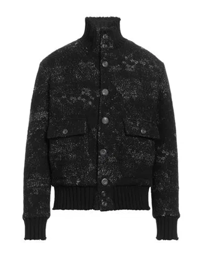 Messagerie Man Jacket Black Size Xl Wool, Hemp, Acrylic, Polyester, Virgin Wool
