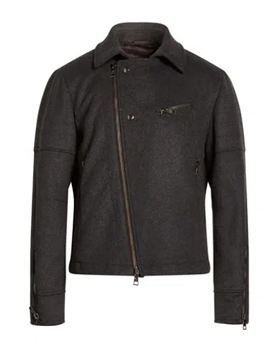 Messagerie Man Jacket Charcoal Size 42 Wool, Polyester, Polyamide, Cashmere In Gray