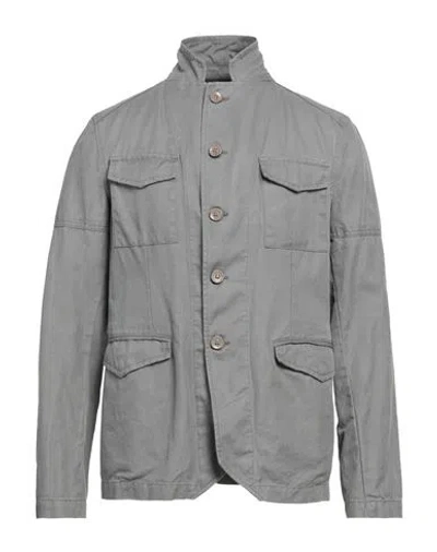 Messagerie Man Jacket Grey Size 38 Cotton, Linen