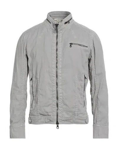 Messagerie Man Jacket Grey Size 38 Hemp, Cotton, Elastane In Gray