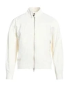 Messagerie Man Jacket Ivory Size L Linen, Polyurethane In White