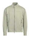 Messagerie Man Jacket Beige Size M Cotton, Elastane In Sage Green