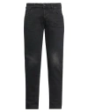 Messagerie Man Jeans Black Size 30 Cotton, Elastane In Black