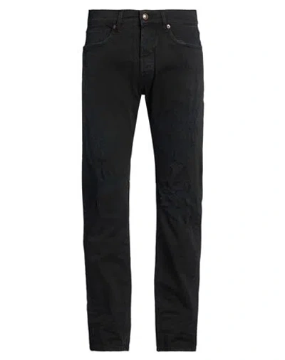 Messagerie Man Jeans Black Size 33 Cotton, Elastane In Multi