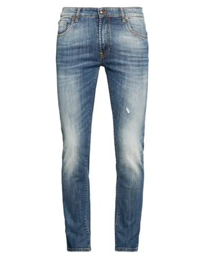 Messagerie Man Jeans Blue Size 32 Cotton, Elastane