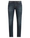 MESSAGERIE MESSAGERIE MAN JEANS BLUE SIZE 31 COTTON, ELASTANE
