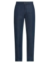 MESSAGERIE MESSAGERIE MAN JEANS BLUE SIZE 32 COTTON, LINEN