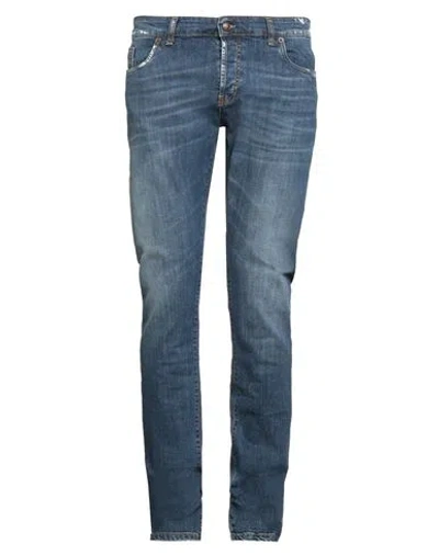 Messagerie Man Jeans Blue Size 33 Cotton, Elastane