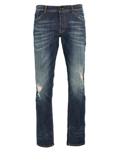 Messagerie Man Jeans Blue Size 33 Cotton, Elastane