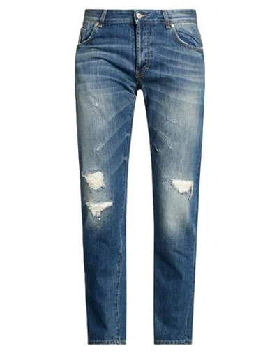 Messagerie Man Jeans Blue Size 33 Cotton, Elastane