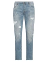 Messagerie Man Jeans Blue Size 33 Cotton, Elastane In Blue