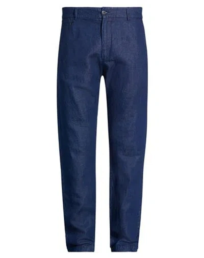 Messagerie Man Jeans Blue Size 38 Cotton, Linen