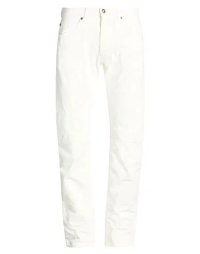 Messagerie Man Jeans White Size 33 Cotton, Elastane