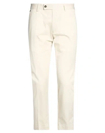 Messagerie Man Pants Beige Size 28 Cotton, Elastane In White