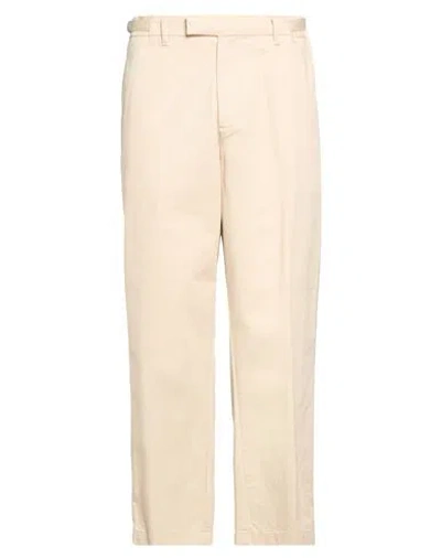 Messagerie Man Pants Beige Size 32 Cotton, Elastane In Neutral