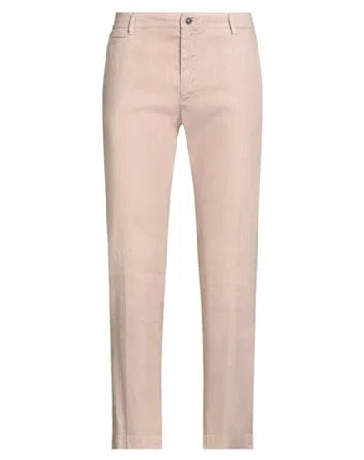 Messagerie Man Pants Beige Size 32 Hemp, Cotton, Elastane In Sand
