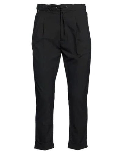 Messagerie Man Pants Black Size 28 Wool, Viscose, Elastane