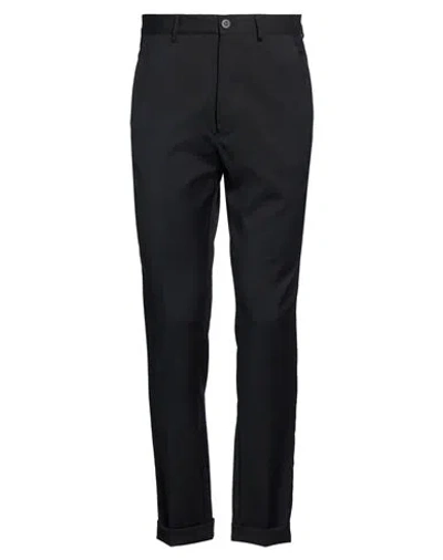 Messagerie Man Pants Black Size 30 Viscose, Polyester, Wool, Elastane