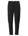 Messagerie Man Pants Black Size 36 Wool, Polyester, Lycra