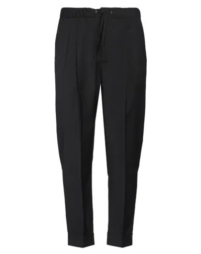Messagerie Man Pants Black Size 36 Wool, Polyester, Lycra In Black