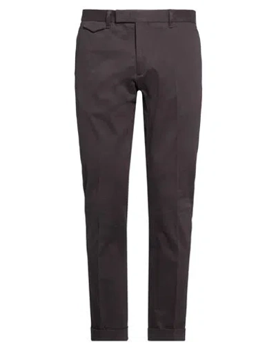 Messagerie Man Pants Black Size 38 Cotton, Elastane In Brown