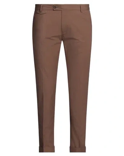 Messagerie Man Pants Brown Size 36 Cotton, Elastane