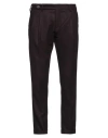 Messagerie Man Pants Burgundy Size 36 Wool, Polyester In Black