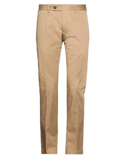 Messagerie Man Pants Camel Size 30 Cotton, Elastane In Beige