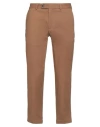 MESSAGERIE MESSAGERIE PATRIZIO PISCAGLIA MAN PANTS CAMEL SIZE 38 COTTON, ELASTANE