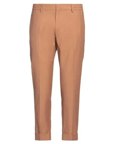 Messagerie Man Pants Camel Size 38 Cotton, Linen, Polyethylene In Beige