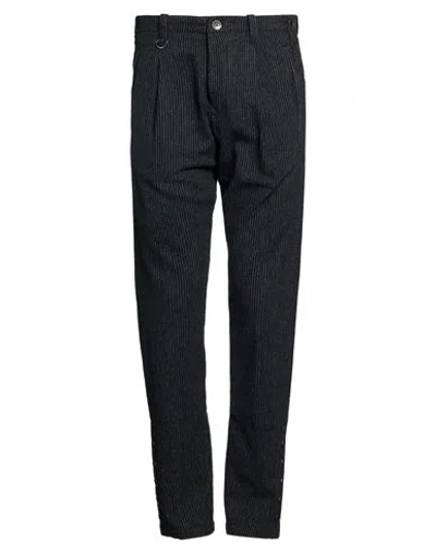 Messagerie Man Pants Charcoal Size 30 Wool, Polyester, Polyamide In Black