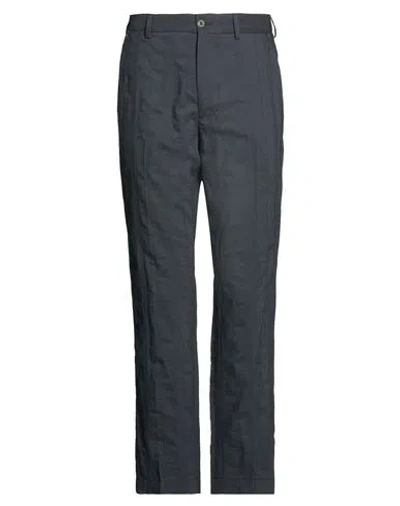 Messagerie Man Pants Charcoal Size 32 Cotton, Polyester In Black