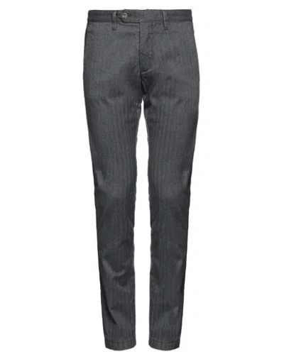 Messagerie Man Pants Charcoal Size 42 Cotton, Polyester, Viscose, Elastane In Grey
