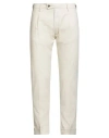 Messagerie Man Pants Cream Size 32 Cotton, Elastane In White