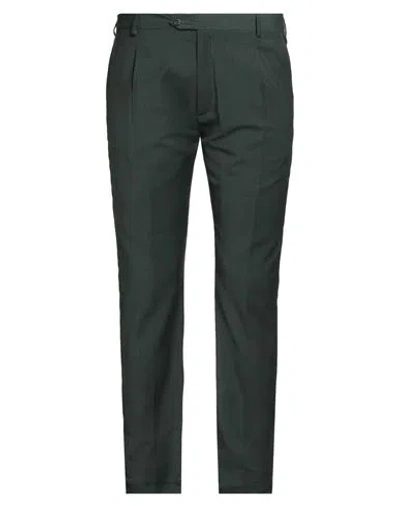 Messagerie Man Pants Dark Green Size 38 Polyester, Wool, Elastane