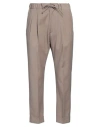Messagerie Man Pants Taupe Size 32 Wool, Polyester, Lycra In Grey