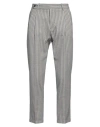 MESSAGERIE MESSAGERIE MAN PANTS GREY SIZE 32 COTTON, LINEN, ACRYLIC