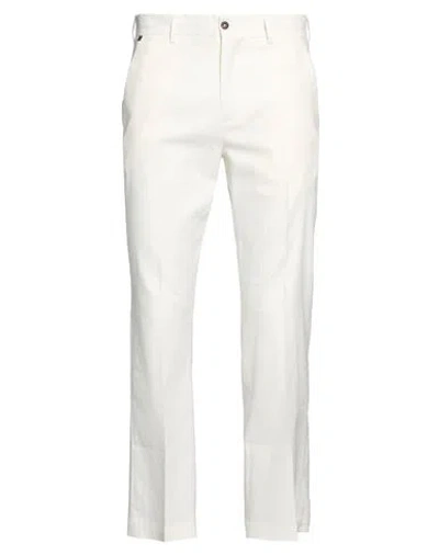 Messagerie Man Pants Ivory Size 28 Linen, Viscose, Elastane In White