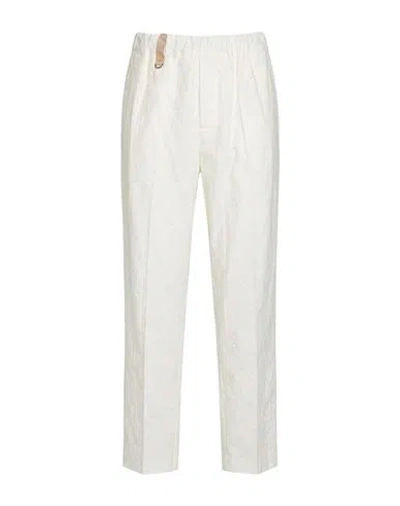 Messagerie Man Pants Ivory Size 30 Cotton, Polyester In White