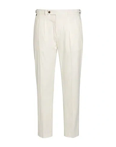 Messagerie Man Pants Ivory Size 30 Linen, Viscose, Elastane In White