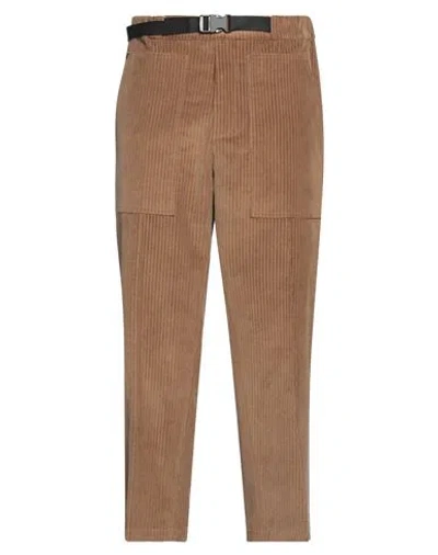 Messagerie Man Pants Khaki Size 28 Cotton, Elastane In Beige