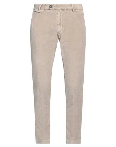 Messagerie Man Pants Khaki Size 32 Cotton, Elastane In Beige